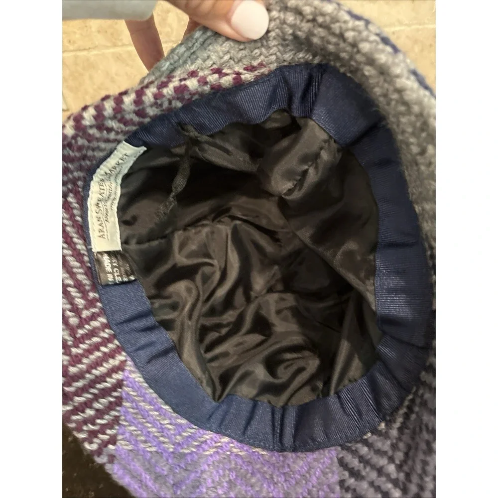 Aran Sweater Market Wool Patchwork Bucket Hat Multi Herringbone Tweed Ireland